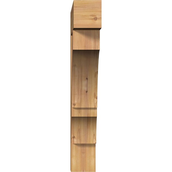 Balboa Block Smooth Bracket, Western Red Cedar, 5 1/2W X 30D X 36H